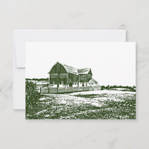 Landschaftliches Landschaftsbauernhaus im Landhaus Einladung