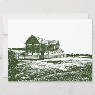 Landschaftliches Landschaftsbauernhaus im Landhaus Feiertagskarte