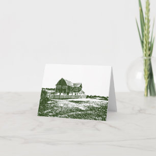 Landschaftliches Landschaftsbauernhaus im Landhaus Feiertagskarte
