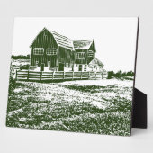 Landschaftliches Landschaftsbauernhaus im Landhaus Fotoplatte (Seite)