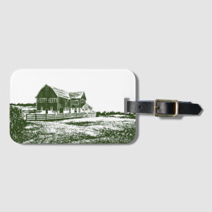 Landschaftliches Landschaftsbauernhaus im Landhaus Gepäckanhänger