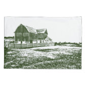 Landschaftliches Landschaftsbauernhaus im Landhaus Kissenbezug (Rückseite)