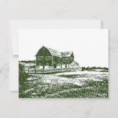 Landschaftliches Landschaftsbauernhaus im Landhaus Mitteilungskarte (Vorderseite)