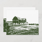 Landschaftliches Landschaftsbauernhaus im Landhaus Mitteilungskarte (Vorne/Hinten)