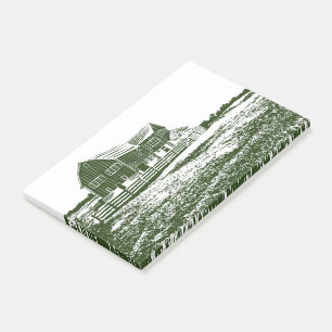 Landschaftliches Landschaftsbauernhaus im Landhaus Post-it Klebezettel