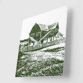 Landschaftliches Landschaftsbauernhaus im Landhaus Quadratische Wanduhr (Winkel)