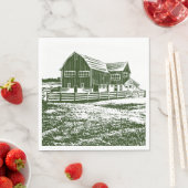 Landschaftliches Landschaftsbauernhaus im Landhaus Serviette (Beispiel)