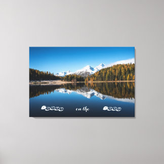 Landschaftliches Landschaftsbild - gesteppte Canva Leinwanddruck