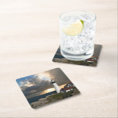 Landschaftliches Leuchtturm Beacon Rechteckiger Pappuntersetzer (Vor Ort)