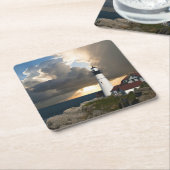 Landschaftliches Leuchtturm Beacon Rechteckiger Pappuntersetzer (angewinkelt)