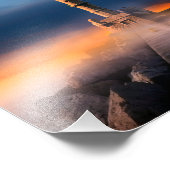 Landschaftliches Leuchtturm Sonnenuntergang Schöne Fotodruck (Ecke)