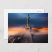 Landschaftliches Leuchtturm Sonnenuntergang Schöne Postkarte (Vorne/Hinten)