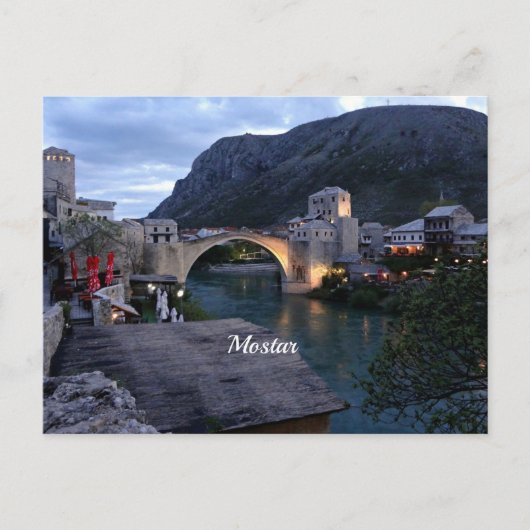 Landschaftliches Mostar-Foto Postkarte (Vorderseite)