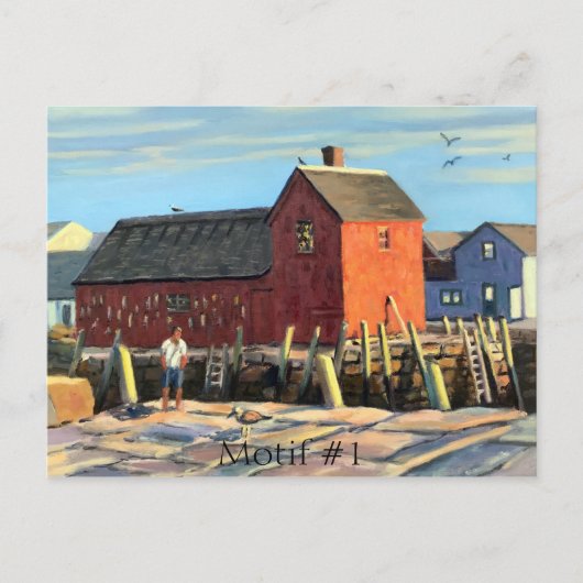 Landschaftliches Motiv #1 Rockport Fishing Shack Postkarte (Vorderseite)