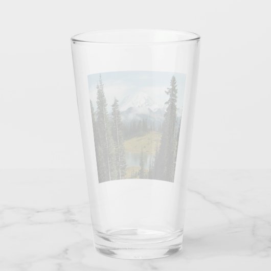 Landschaftliches Mount Rainier Landscape Foto Glas (Rückseite)