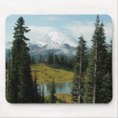 Landschaftliches Mount Rainier Landscape Foto Mousepad (Vorne)
