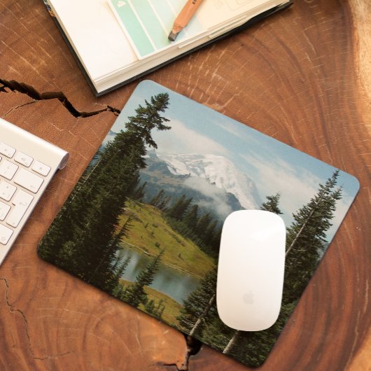 Landschaftliches Mount Rainier Landscape Foto Mousepad