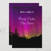 Landschaftliches Northern Lights Aurora Borealis P Einladung (Vorne/Hinten)