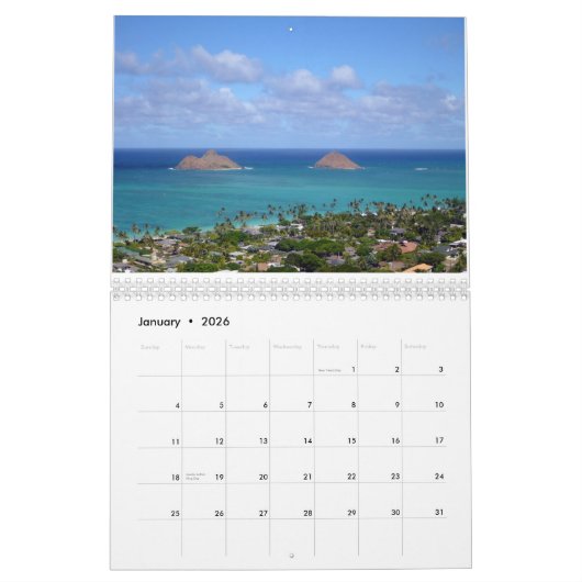 Landschaftliches Oahu 2014 Kalender (Jan 2026)
