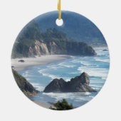 Landschaftliches Oregon Coastline Foto Keramikornament (Hinten)