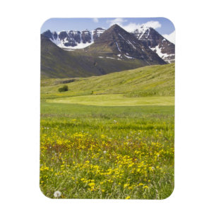 Landschaftliches Panorama des Svarfadardalur-Tals Magnet