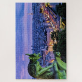 Landschaftliches Paris & Seine in den nächtlichen  Puzzle (Vertikal)
