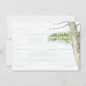 Landschaftliches Party für den See und Kanuaufenth Einladung (Rückseite)