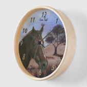 landschaftliches Pferdportrait Kastanienmare Uhr (Winkel)