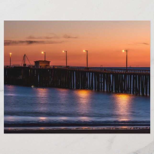 Landschaftliches Pismo Beach Sunset Scrapbook (Vorderseite)