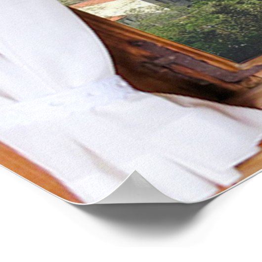 Landschaftliches Rainbow-Window-Poster Poster (Ecke)