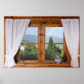 Landschaftliches Rainbow-Window-Poster Poster (Vorne)