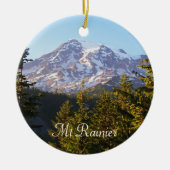 Landschaftliches Rainier-Foto Keramik Ornament (Vorne)