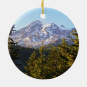 Landschaftliches Rainier-Foto Keramik Ornament (Hinten)