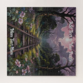 Landschaftliches Rätsel mit Bäumen und Blume Puzzle (Horizontal)
