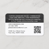 Landschaftliches Rustikales Foto Holz Schwarz Mode Visitenkarte (Rückseite)