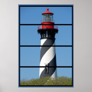 Landschaftliches St Augustine Lighthouse Fensterpo Poster