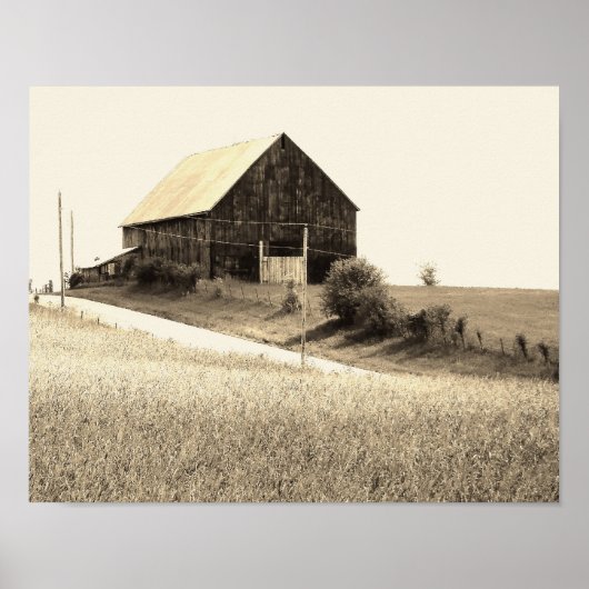 landschaftliches Stallbild Poster (Vorne)