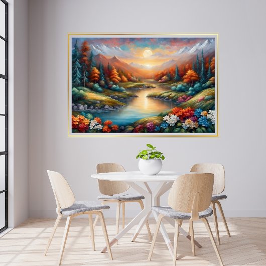 Landschaftliches Sunset Modern Art Poster