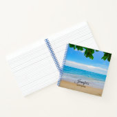 Landschaftliches Tropical Beach Sun Sand und Surfe Notizblock (Innenseite)