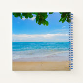 Landschaftliches Tropical Beach Sun Sand und Surfe Notizblock (Rückseite)