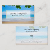 Landschaftliches Tropical Beach Sun Sand und Surfe Visitenkarte (Vorne/Hinten)