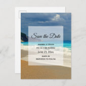 Landschaftliches tropisches Foto Türkisblau Save t Einladungspostkarte (Vorne/Hinten)