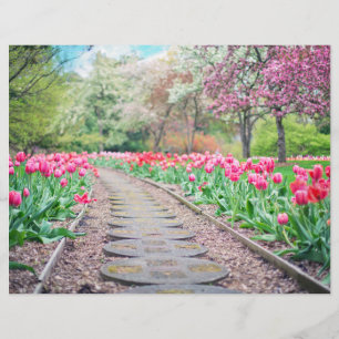 Landschaftliches Tulip Path Scrapbook