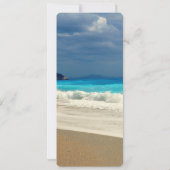 Landschaftliches türkisfarbenes Foto Einladung (Rückseite)