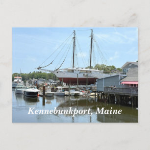 Landschaftliches Ufer in Kennebunkport Maine Feiertagspostkarte