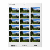 Landschaftliches Wandern Snowy Range Berggipfel Wa Adressaufkleber (Vorne)