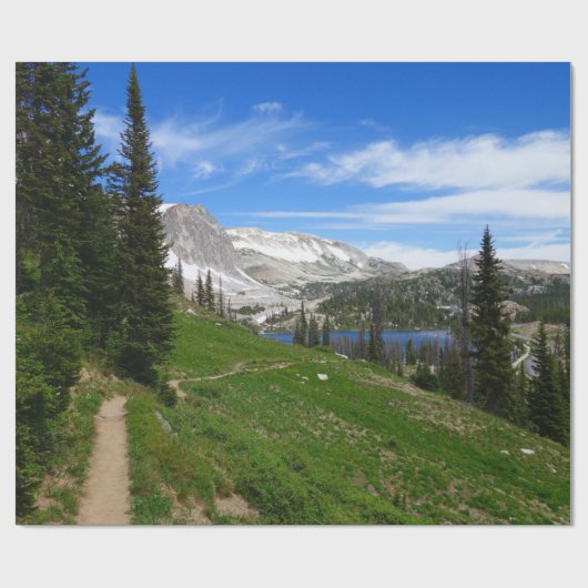 Landschaftliches Wandern Snowy Range Berggipfel Wy Geschenkpapier (Flach)