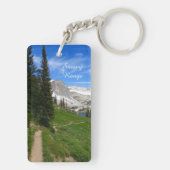 Landschaftliches Wandern Snowy Range Berggipfel Wy Schlüsselanhänger (Rückseite)