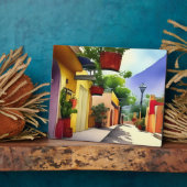 Landschaftliches Wasser in der farbenfrohen mexika Fotoplatte (Seite)