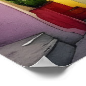 Landschaftliches Wasser in der farbenfrohen mexika Poster (Ecke)